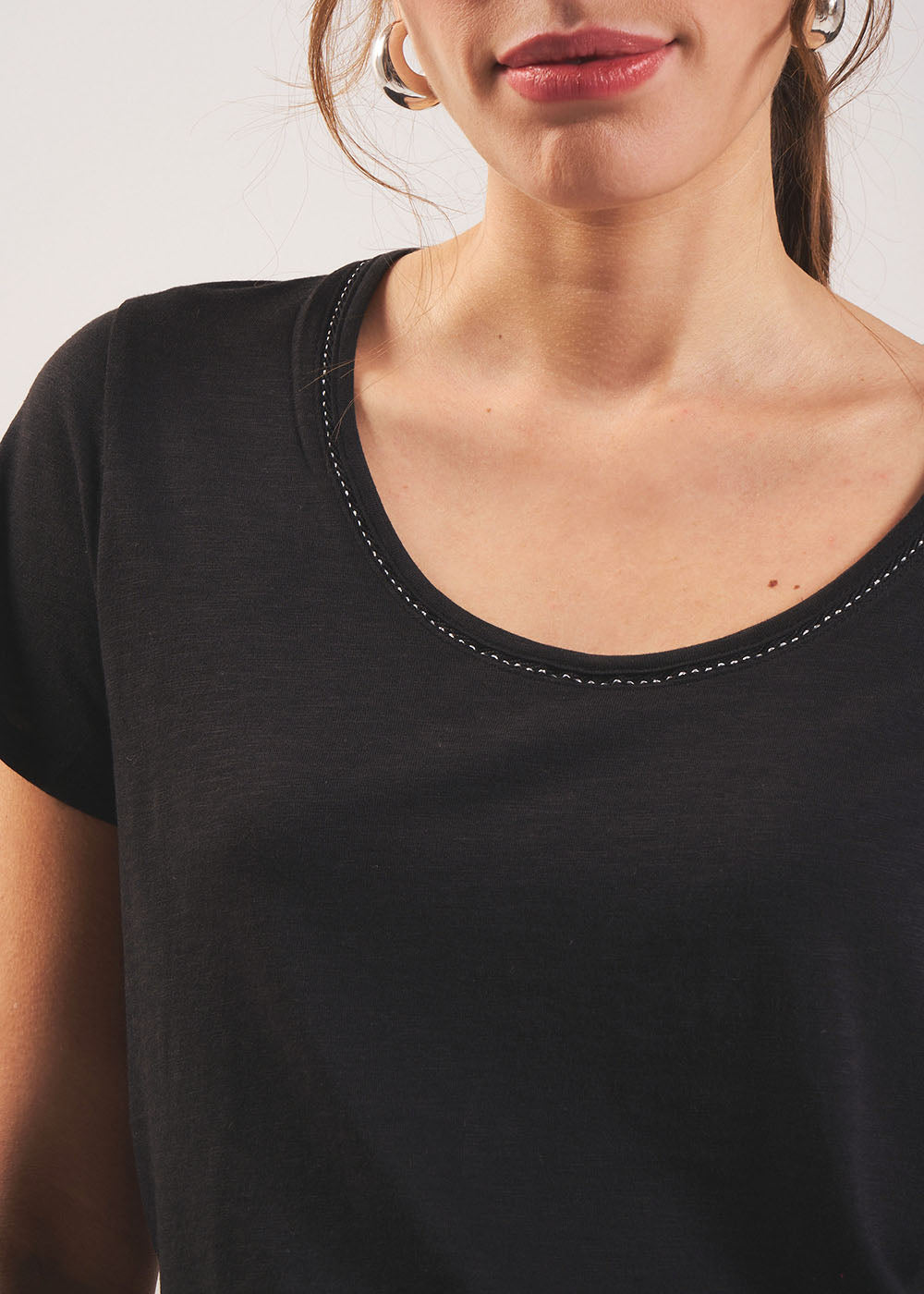 TORNADI Modal cotton crew neck T-shirt - 2 - Sud Express - Sud Express