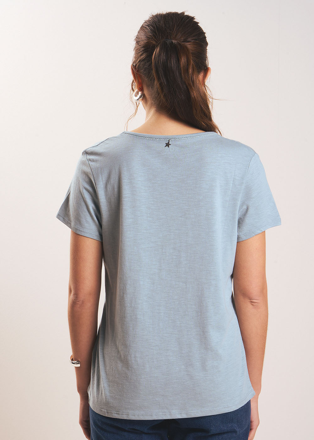 TORNADI Modal cotton crew neck T-shirt - 3 - Sud Express - Sud Express