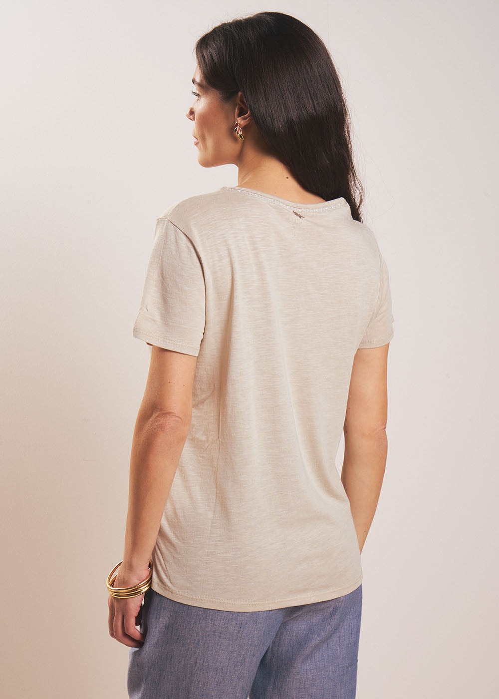 TORNADI Modal cotton crew neck T-shirt - 3 - Sud Express - Sud Express