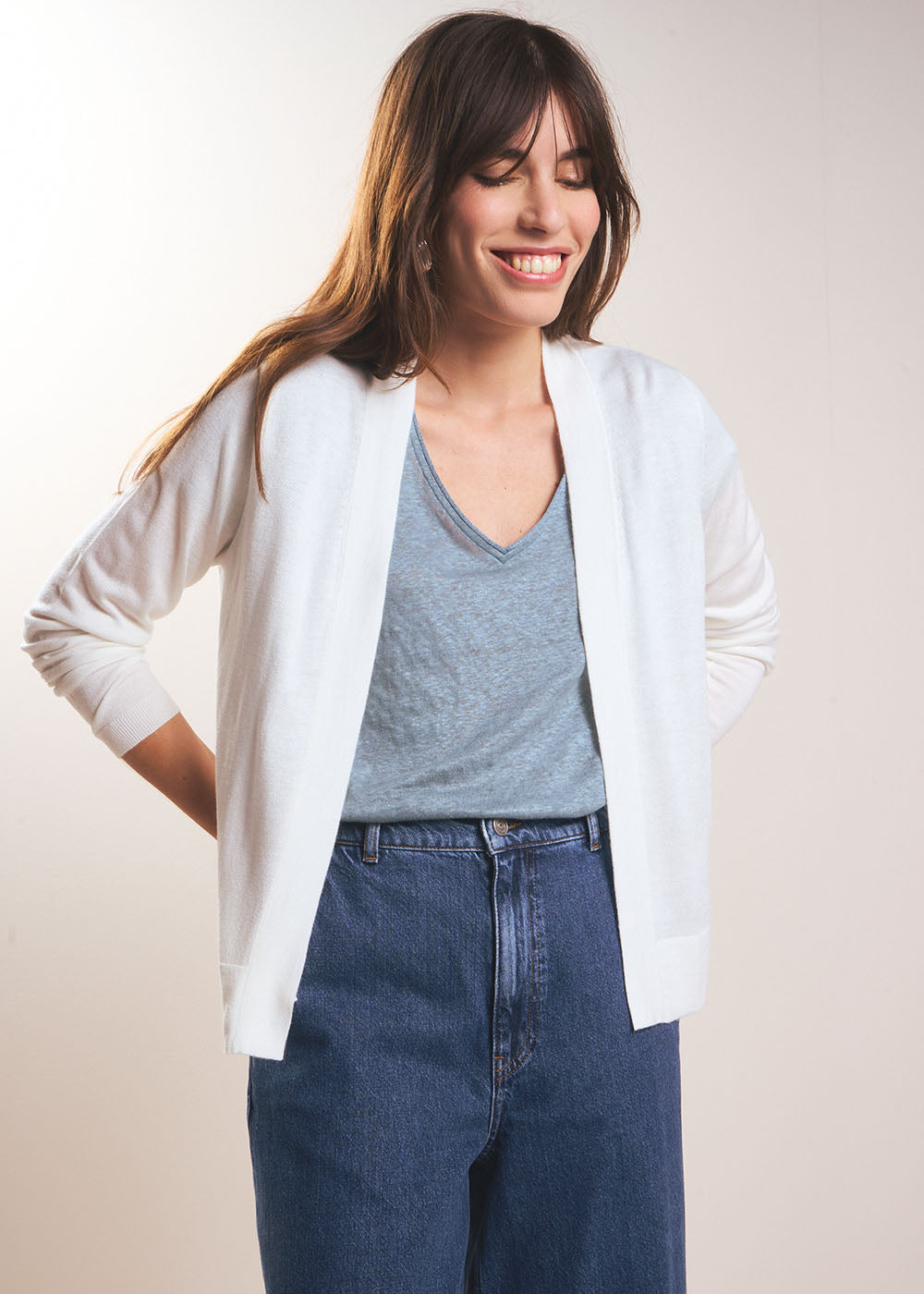 Long-sleeved cardigan without buttons - Sud Express - 5 - Sud Express