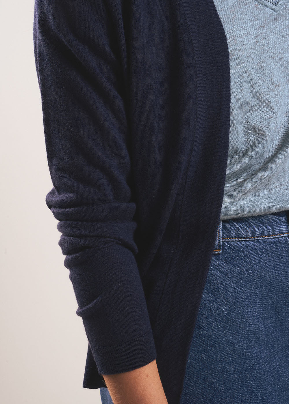 GALDY Long-sleeved cardigan without buttons - 2 - Sud Express - Sud Express