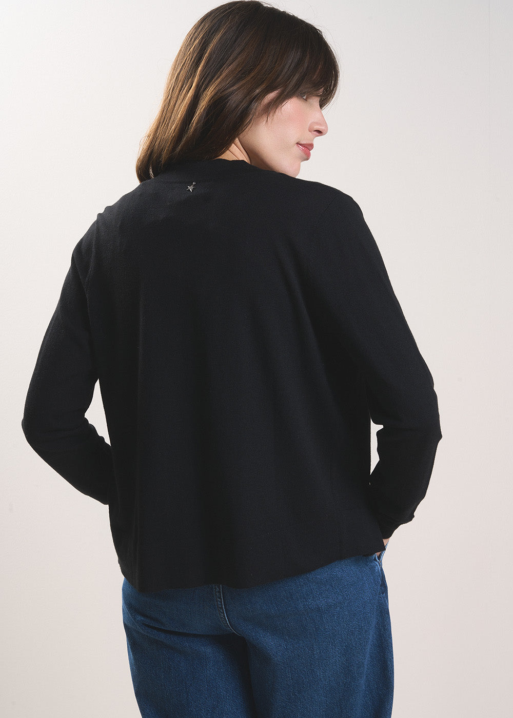 GALDY Long-sleeved cardigan without buttons - 3 - Sud Express - Sud Express