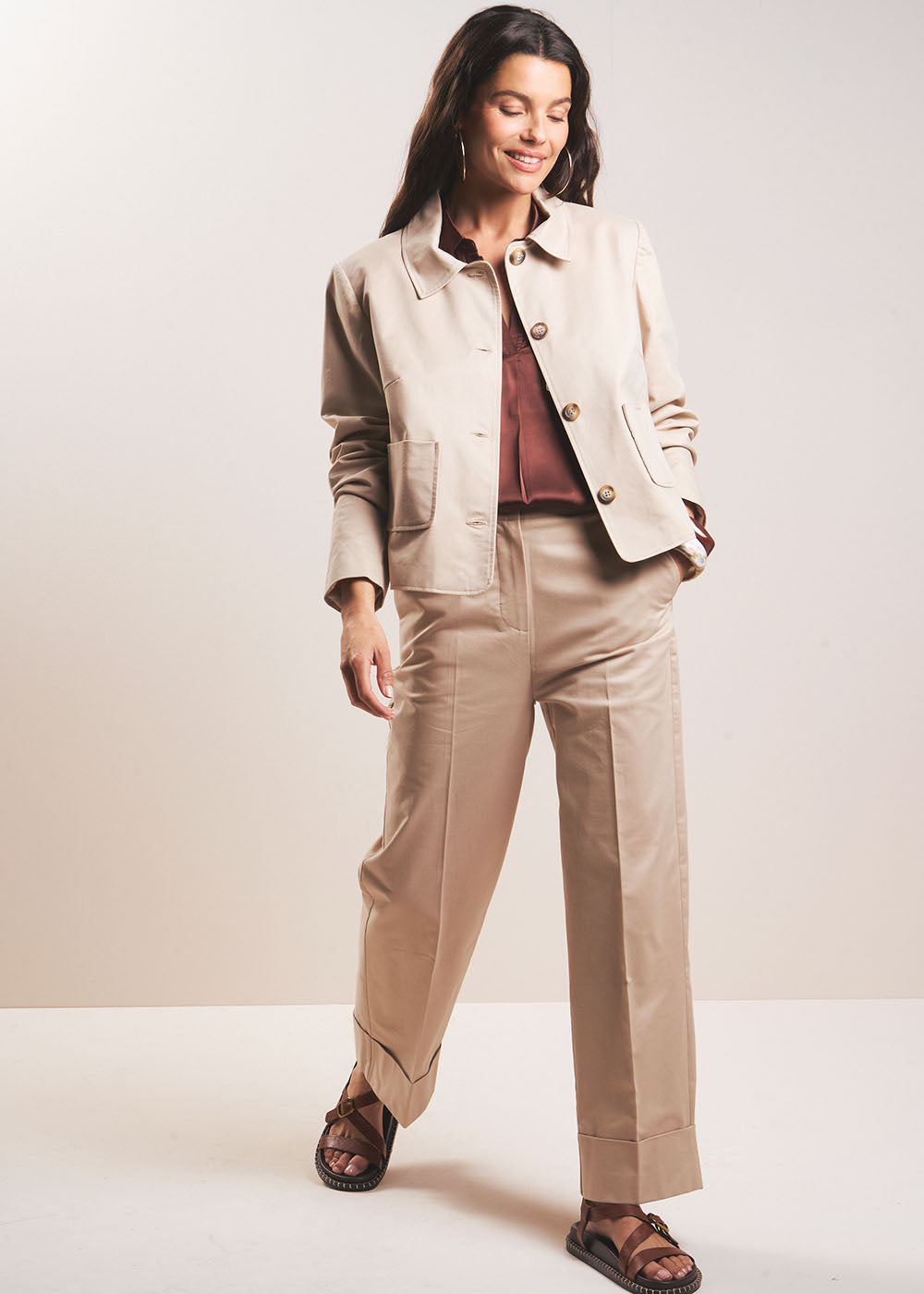 PAPILLE High-waisted straight-leg trousers - 1 - Sud Express - Sud Express