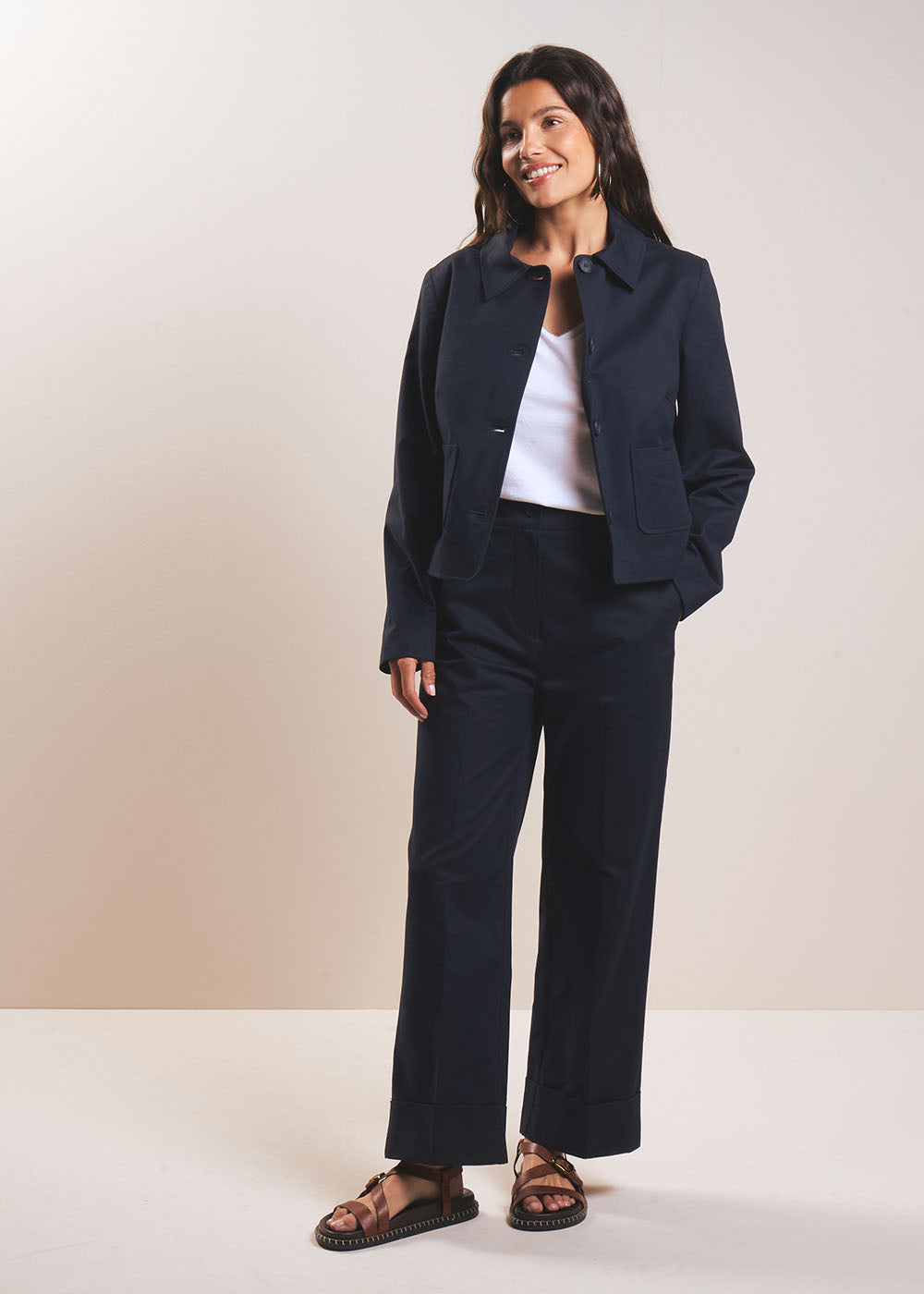 PAPILLE High-waisted straight-leg trousers - 1 - Sud Express - Sud Express