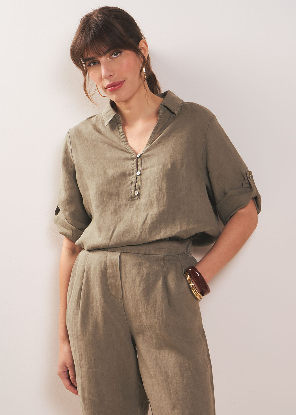 TAVILA Linen blouse - 1 - Sud Express - Sud Express