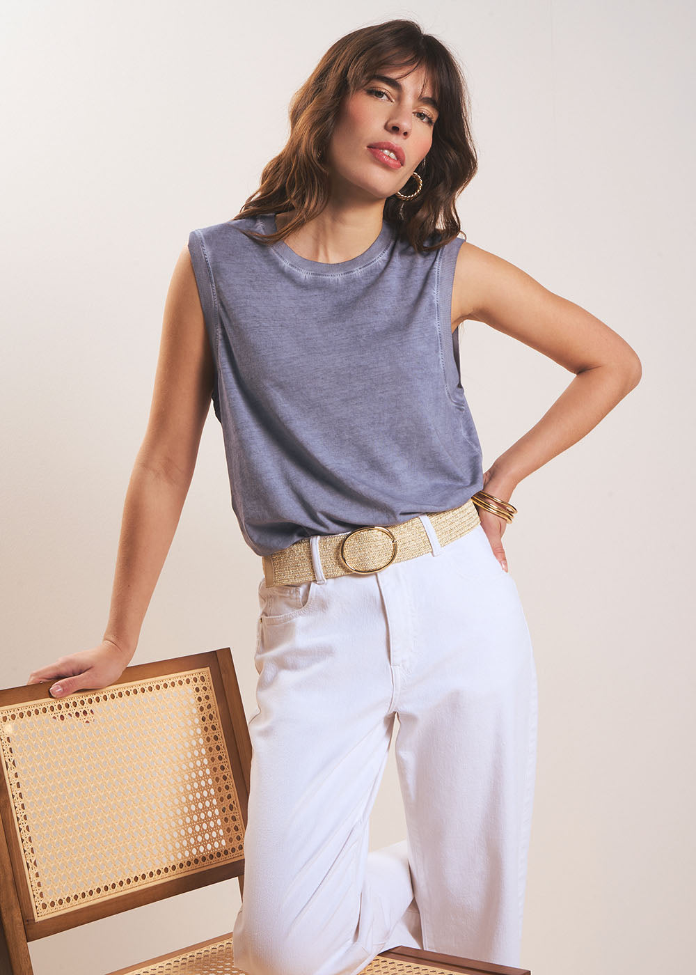 Cotton sleeveless T-shirt - Sud Express - 4 - Sud Express