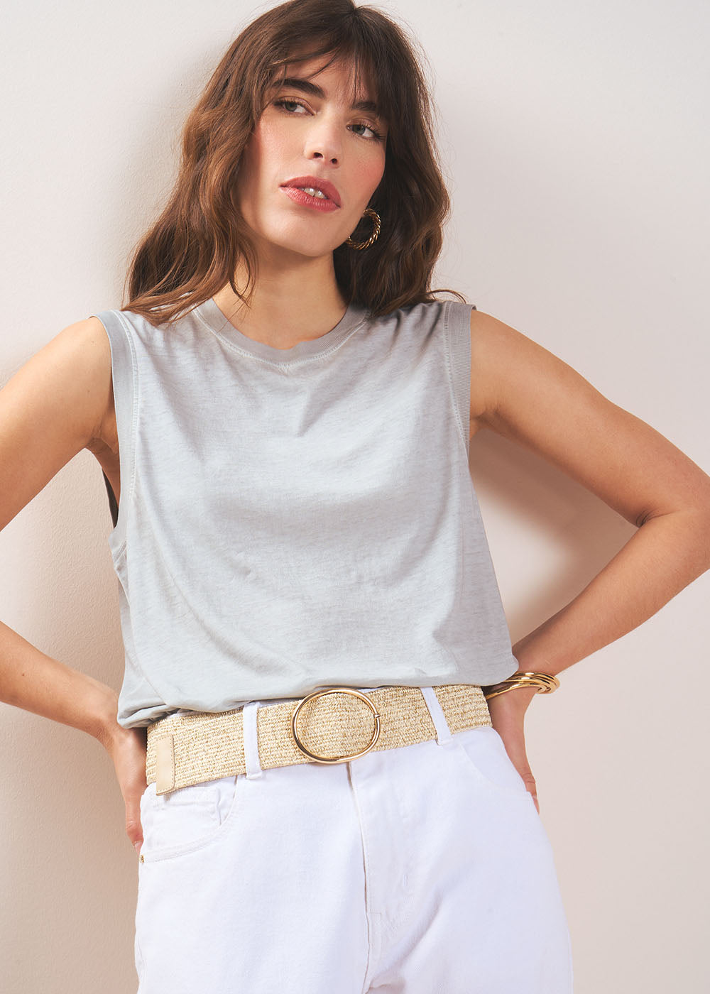 Cotton sleeveless T-shirt - Sud Express - 4 - Sud Express