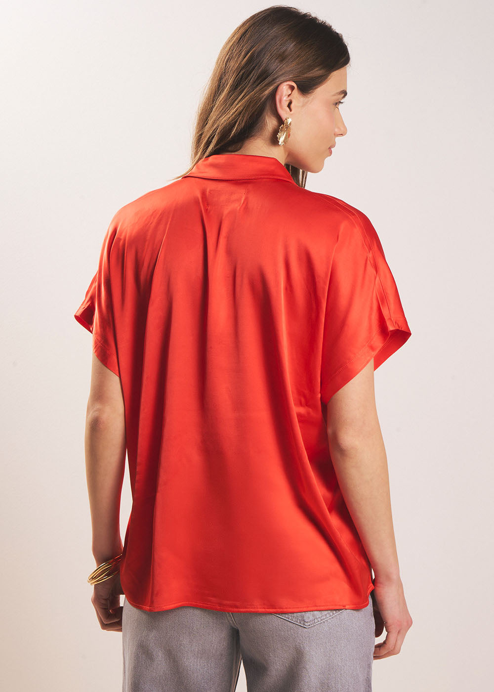 TOSKANO Satin Fluid Blouse - 3 - Sud Express - Sud Express
