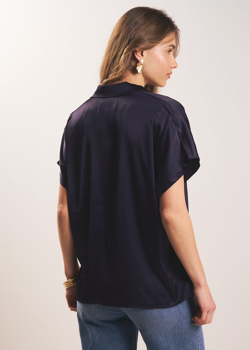 TOSKANO Satin Fluid Blouse - 3 - Sud Express - Sud Express