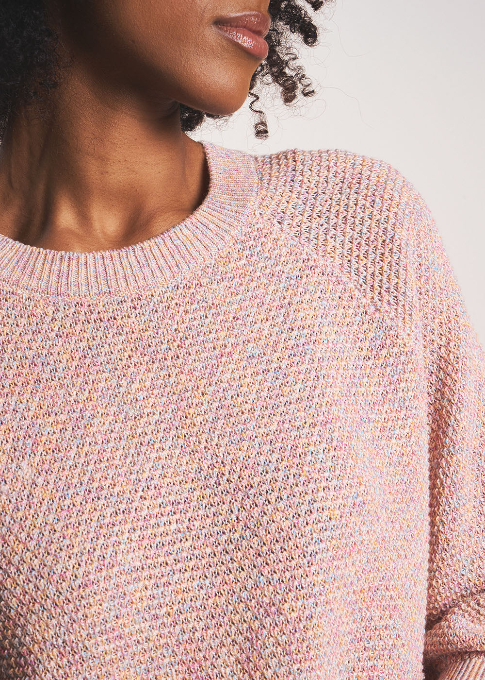  Round neck jumper in cotton and linen  - Sud Express - 2 - Sud Express