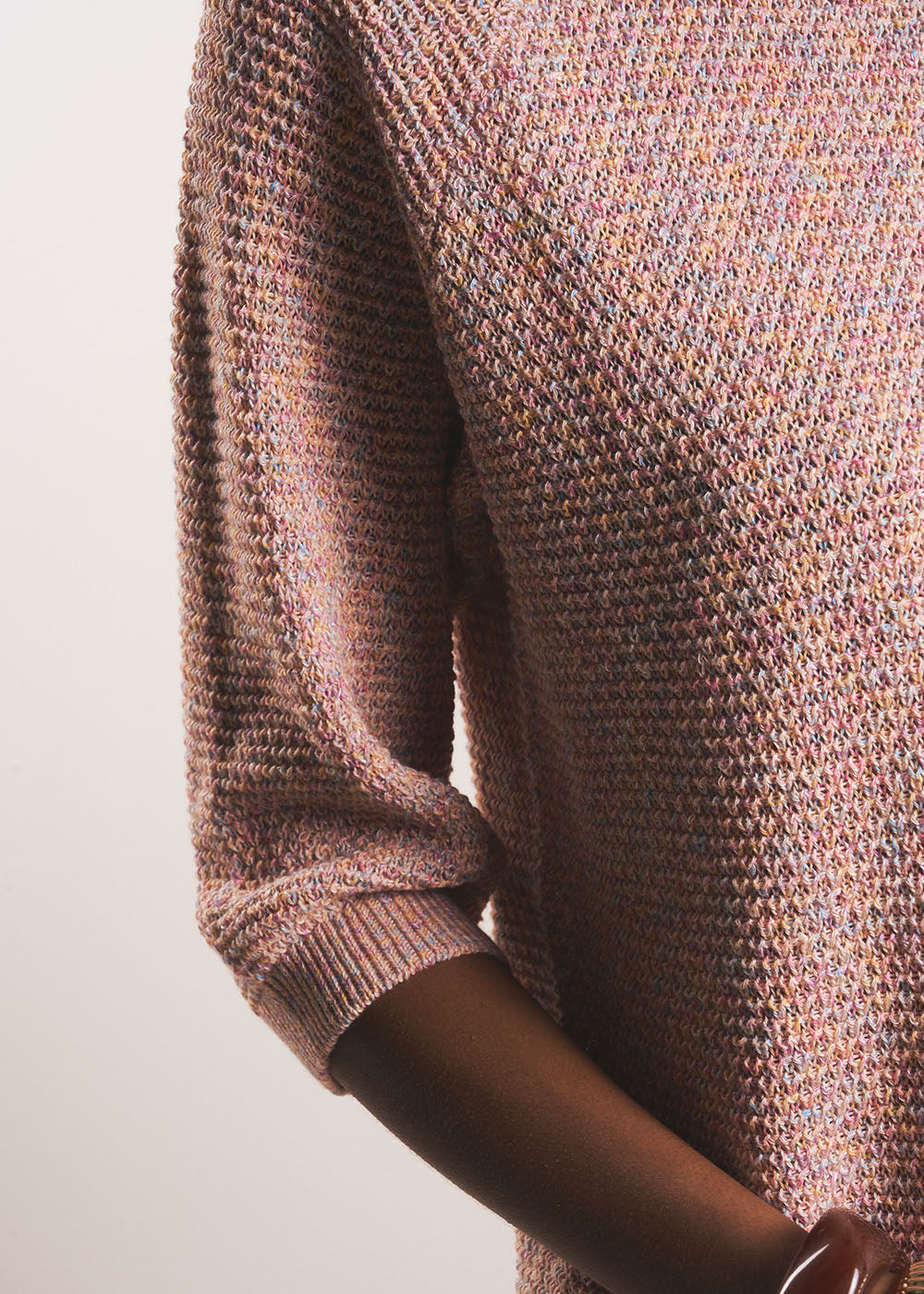  Round neck jumper in cotton and linen  - Sud Express - 4 - Sud Express