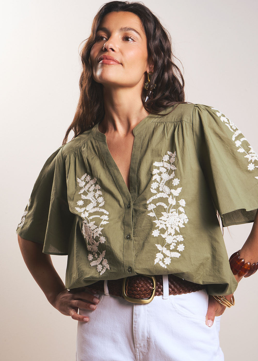 CASTALINE Embroidered blouse - 1 - Sud Express - Sud Express