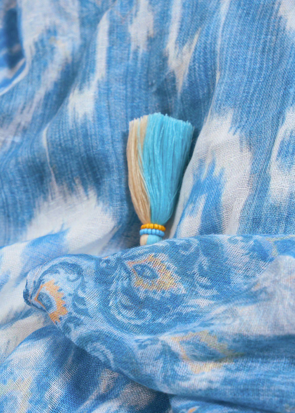 ERYA Printed square scarf with tassels - 2 - Sud Express - Sud Express