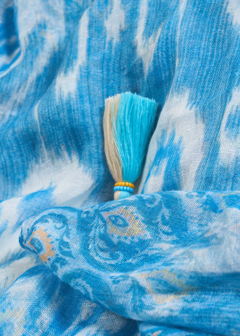 ERYA Printed square scarf with tassels - 2 - Sud Express - Sud Express