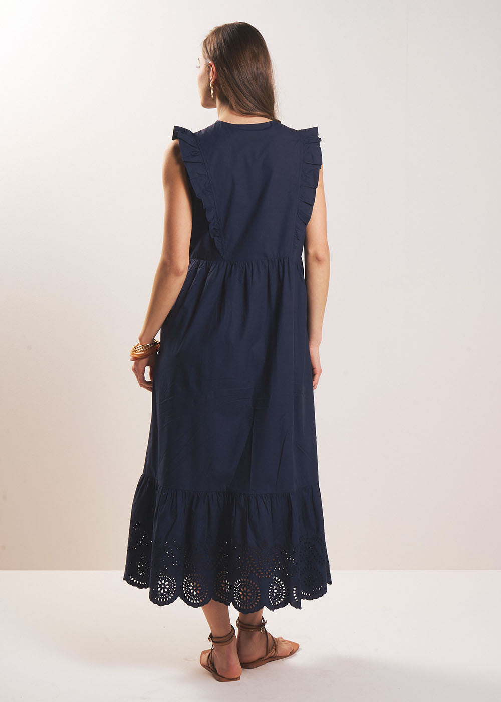 RONELIA Long dress with macramé embroidery - 3 - Sud Express - Sud Express