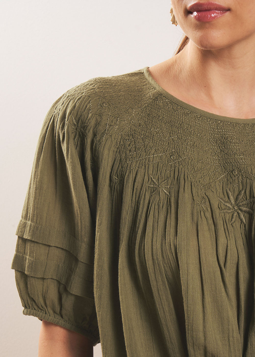 TELYO Smocked blouse - 4 - Sud Express - Sud Express