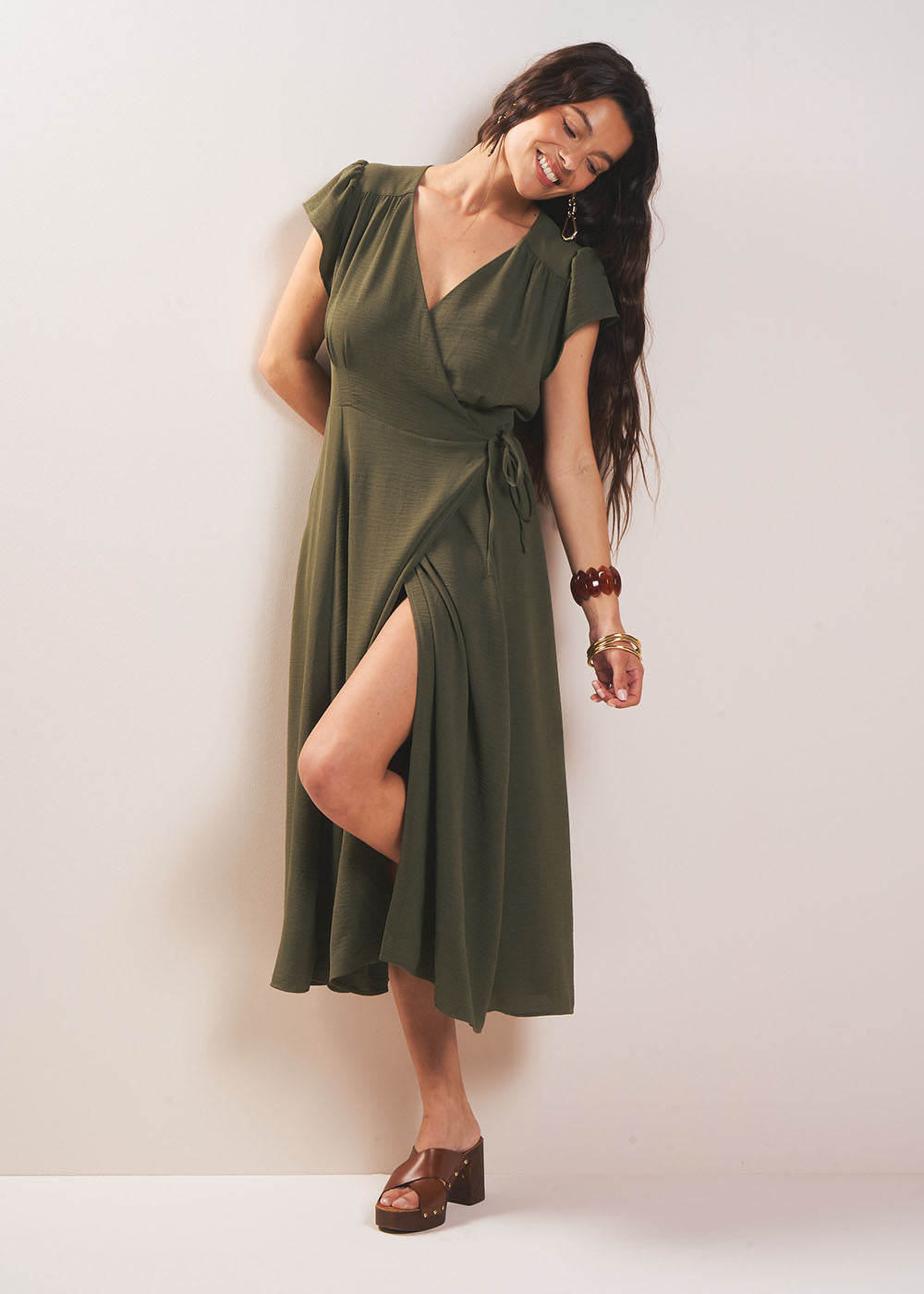 RAPAOLA Long flowing wrap dress - 1 - Sud Express - Sud Express