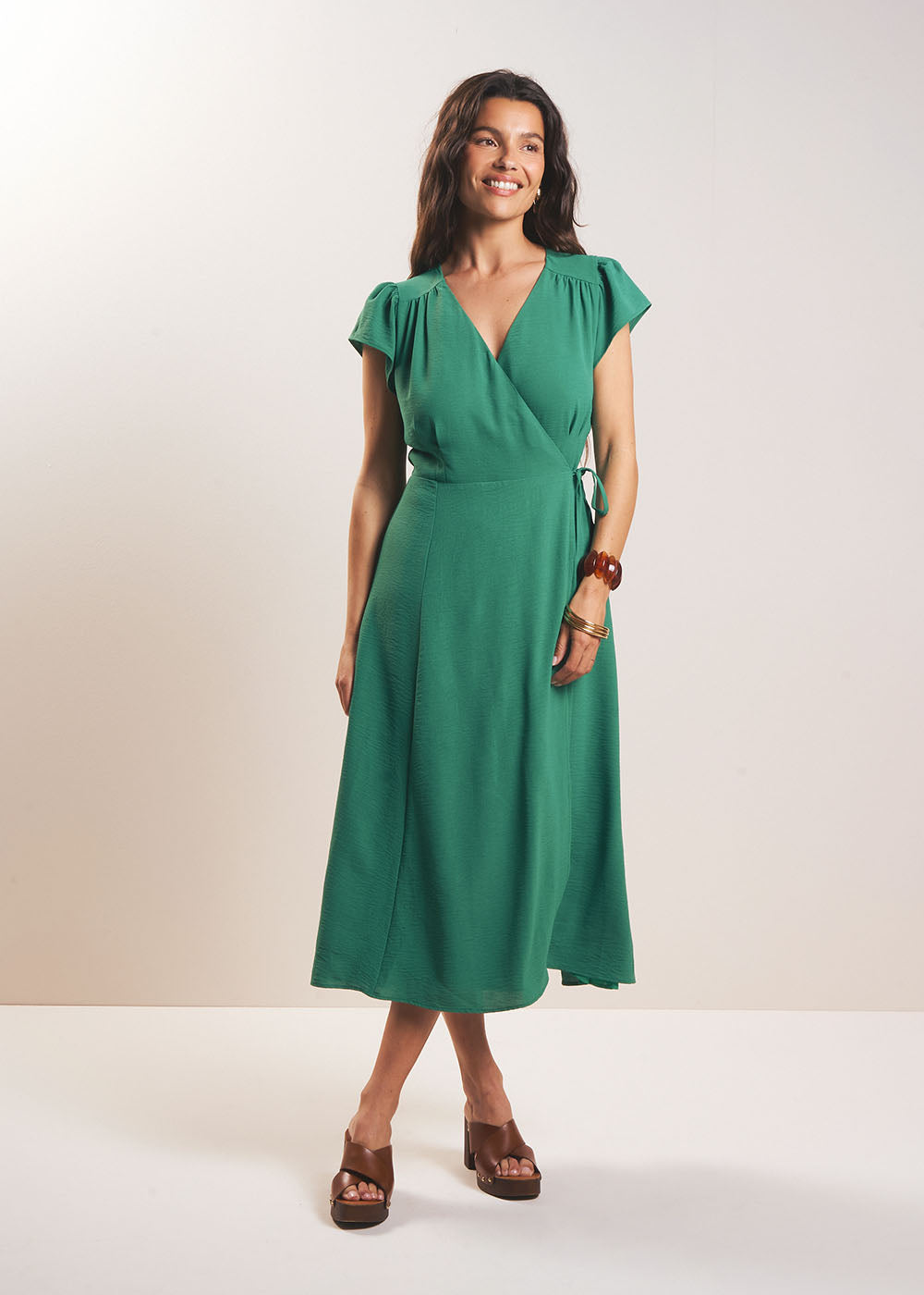 RAPAOLA Long flowing wrap dress - 1 - Sud Express - Sud Express