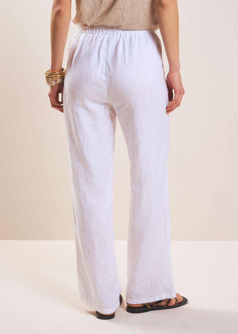 PASKO Straight-leg linen pants - 4 - Sud Express - Sud Express