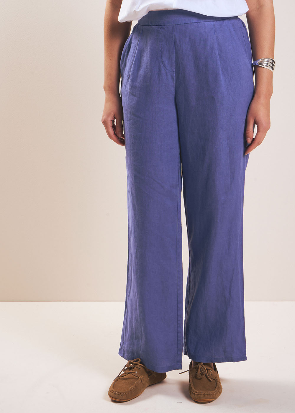 PASKO Straight-leg linen pants - 4 - Sud Express - Sud Express