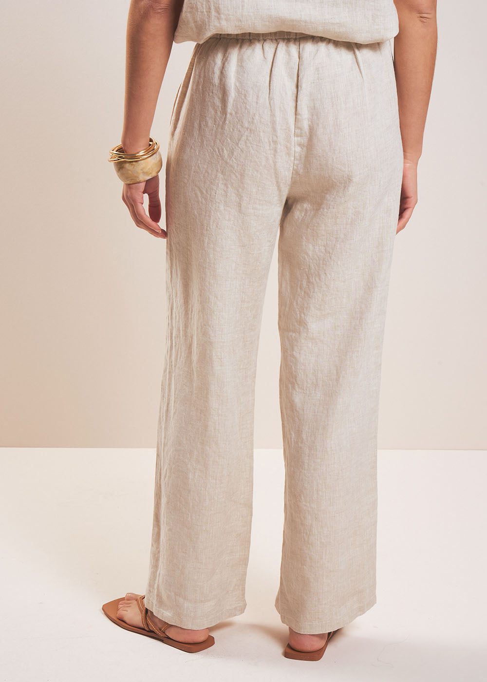 PASKO Straight-leg linen pants - 3 - Sud Express - Sud Express