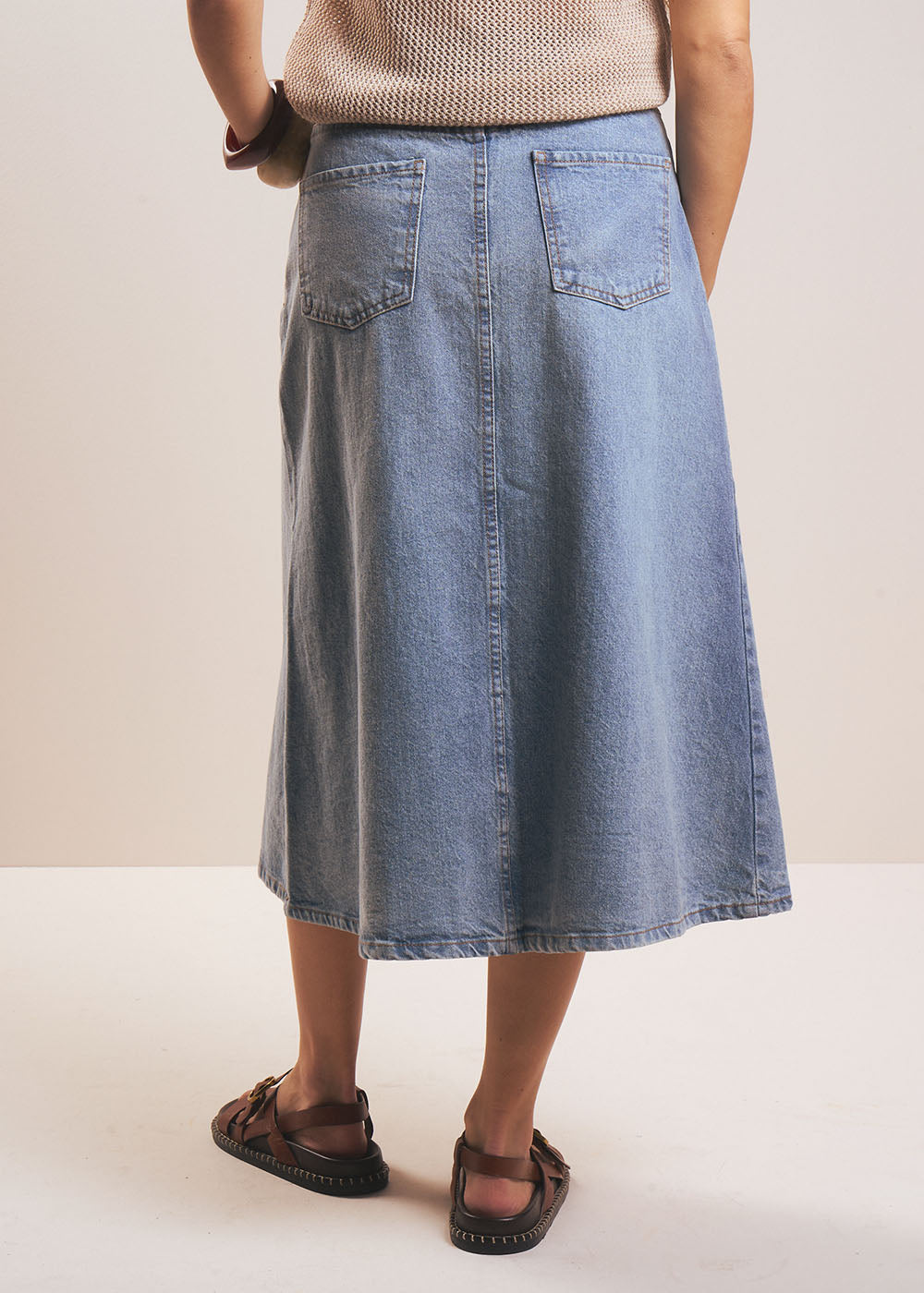JUSTICE Denim midi skirt - 3 - Sud Express - Sud Express