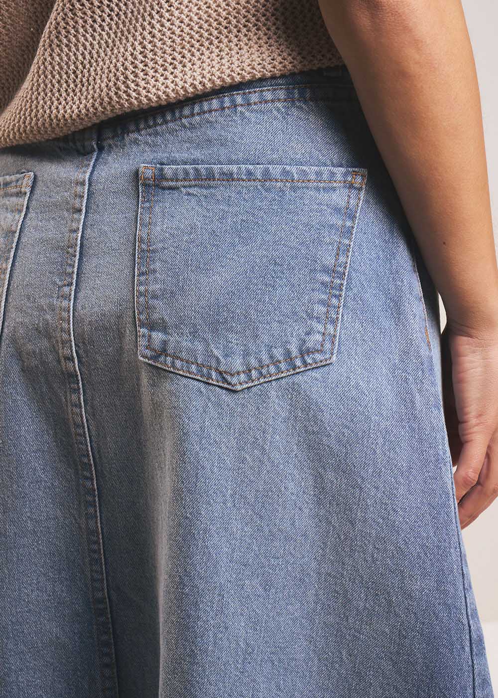 JUSTICE Denim midi skirt - 4 - Sud Express - Sud Express