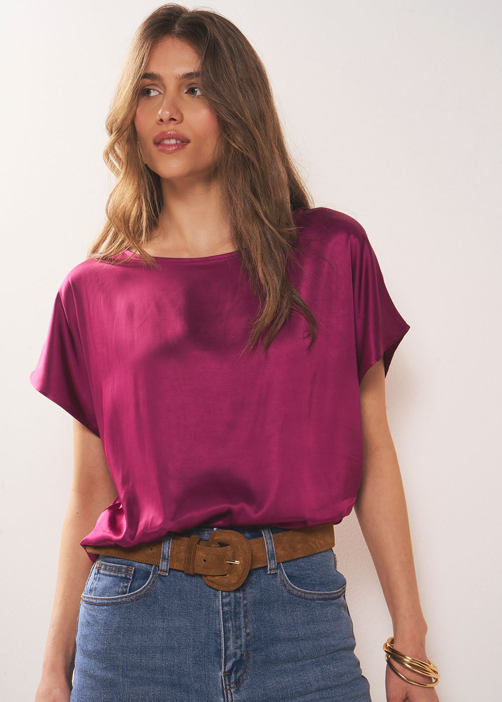 TAVILE Satin T-shirt - 1 - Sud Express - Sud Express
