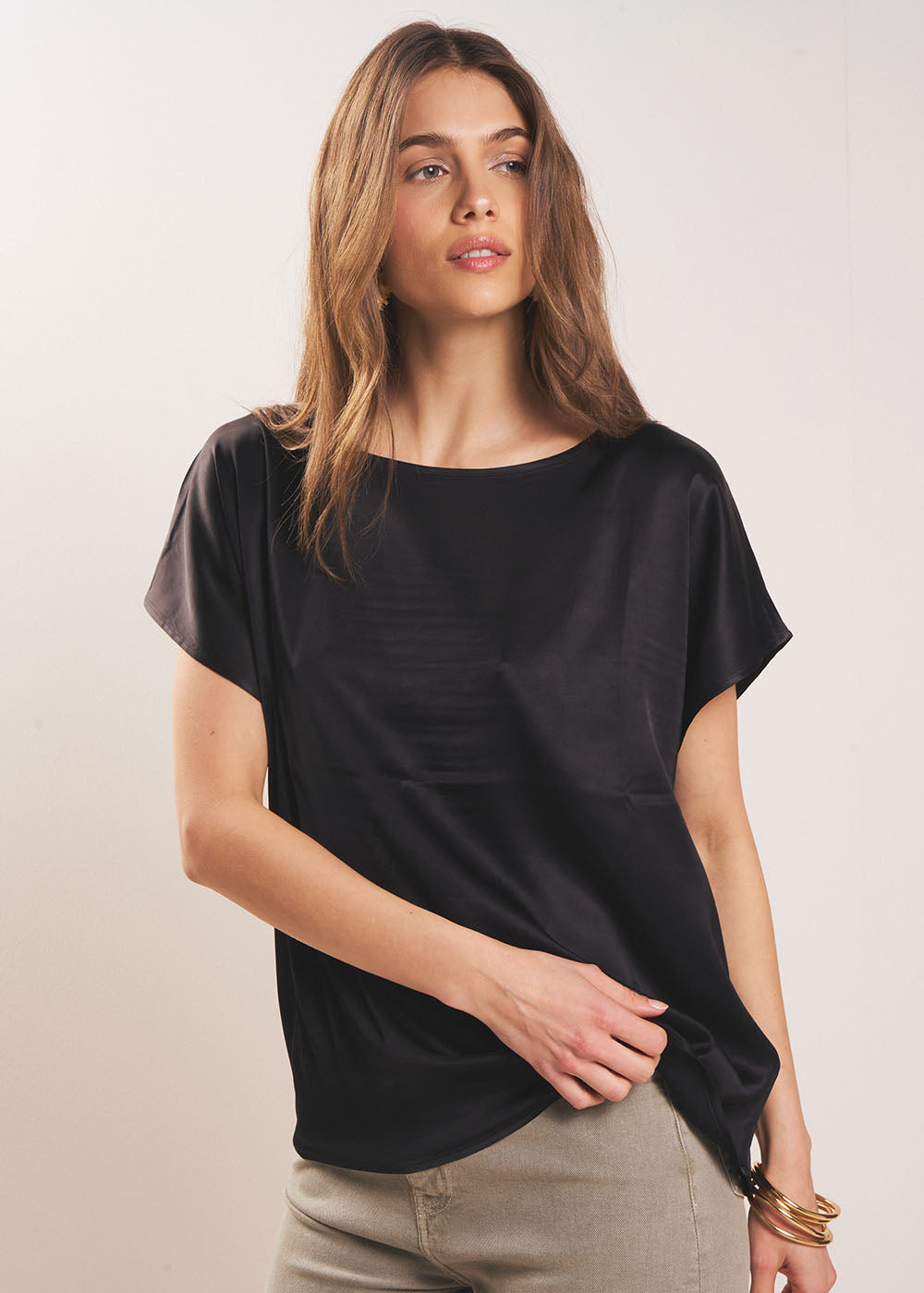 TAVILE Satin T-shirt - 1 - Sud Express - Sud Express