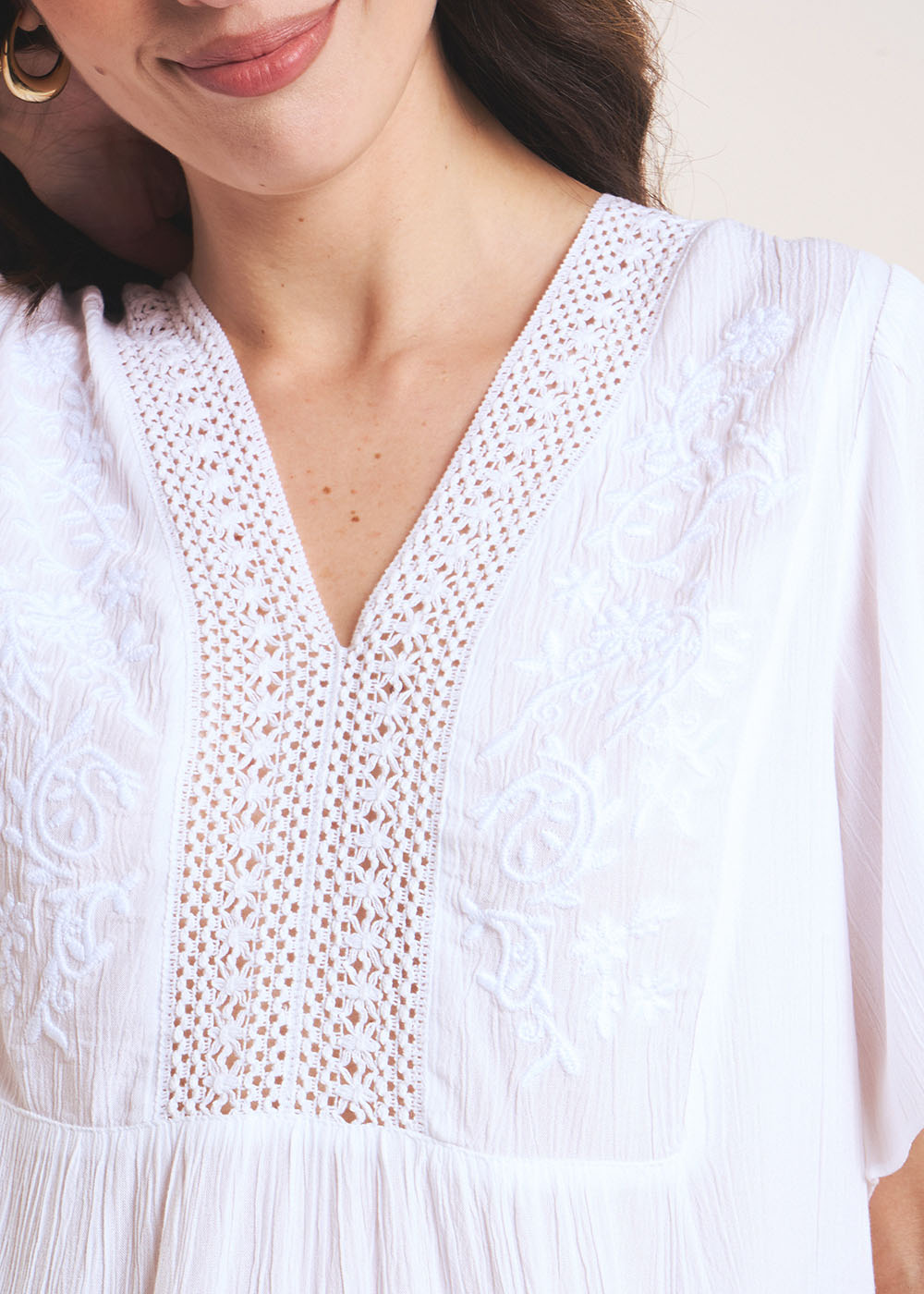 TALIZIA Embroidered cotton gauze top - 2 - Sud Express - Sud Express