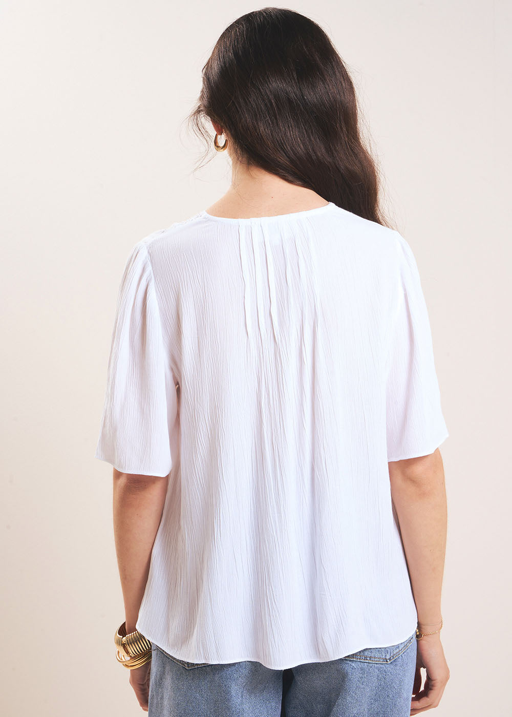 TALIZIA Embroidered cotton gauze top - 3 - Sud Express - Sud Express