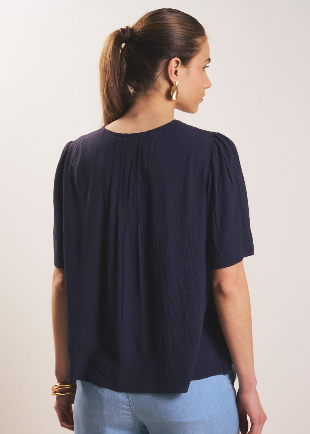 TALIZIA Embroidered cotton gauze top - 3 - Sud Express - Sud Express