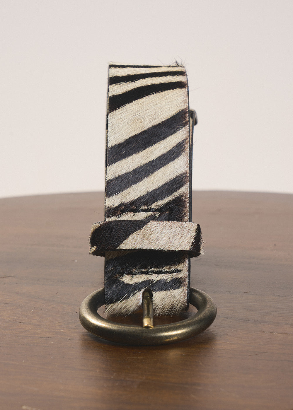 CONTINE  Ceinture zébrée noir et écru - 1 - Sud Express - Sud Express