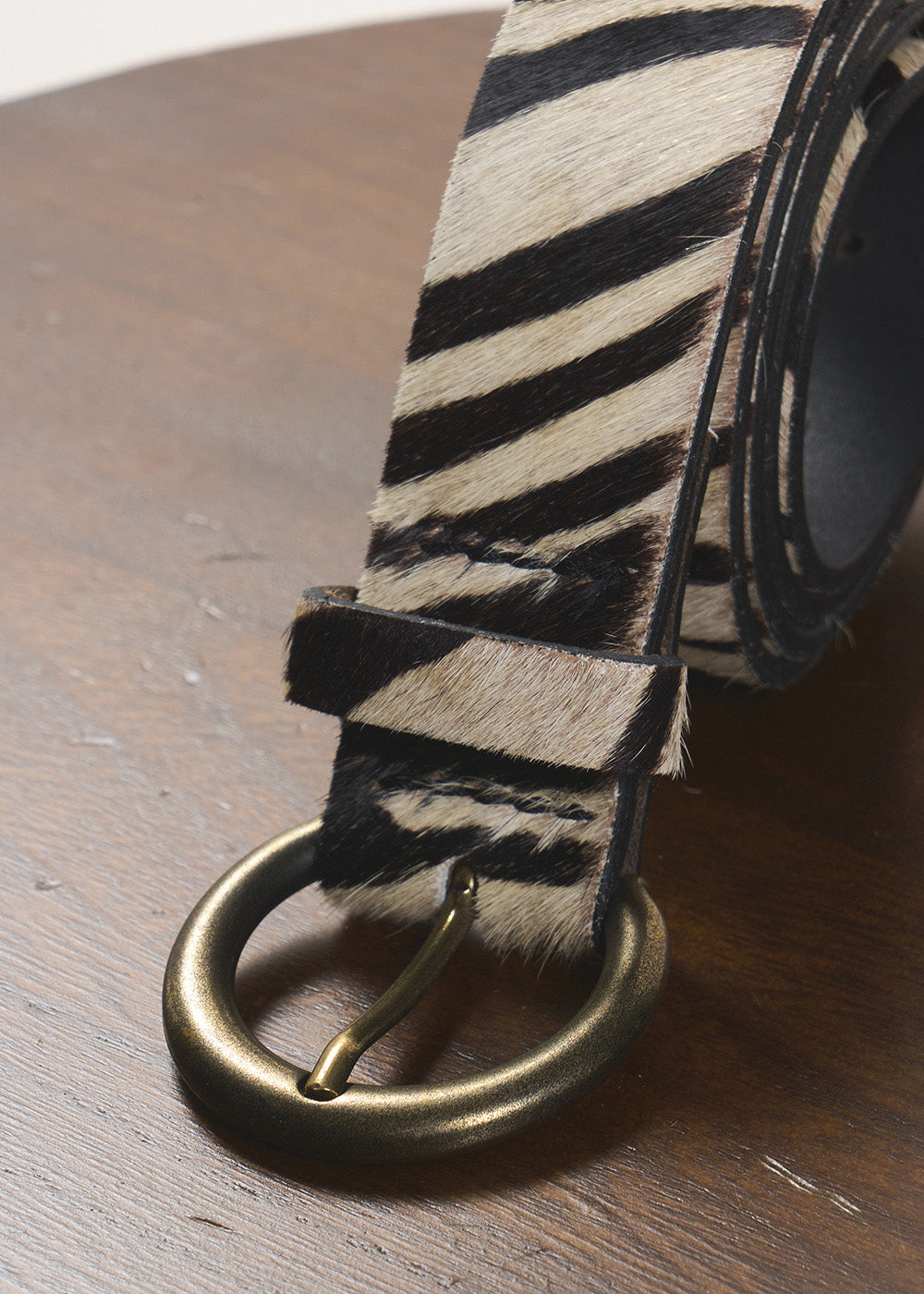 CONTINE  Ceinture zébrée noir et écru - 2 - Sud Express - Sud Express