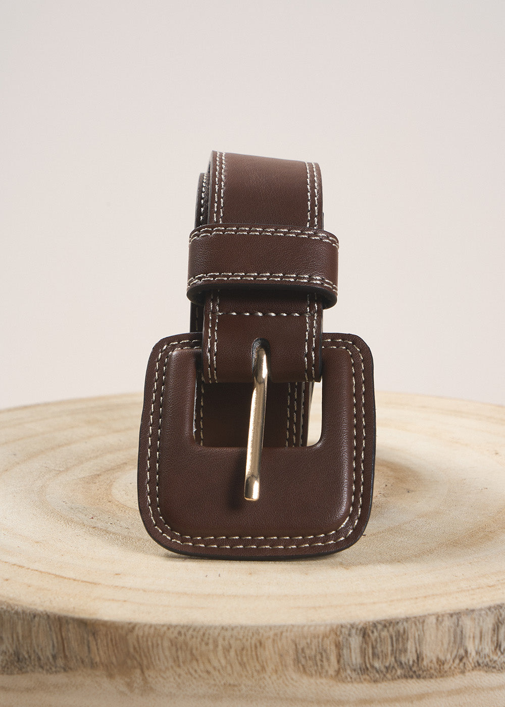 CARMY Leather belt with square buckle - 2 - Sud Express - Sud Express