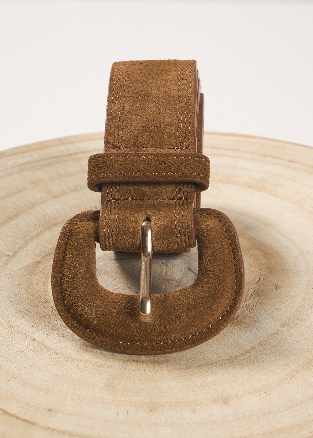 CLOMI Suede-finish leather belt - 1 - Sud Express - Sud Express