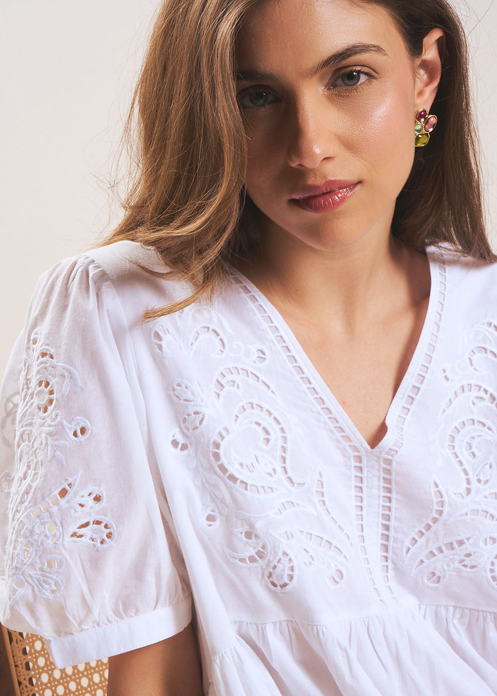 ROCMANA Short embroidered cotton dress - 2 - Sud Express - Sud Express