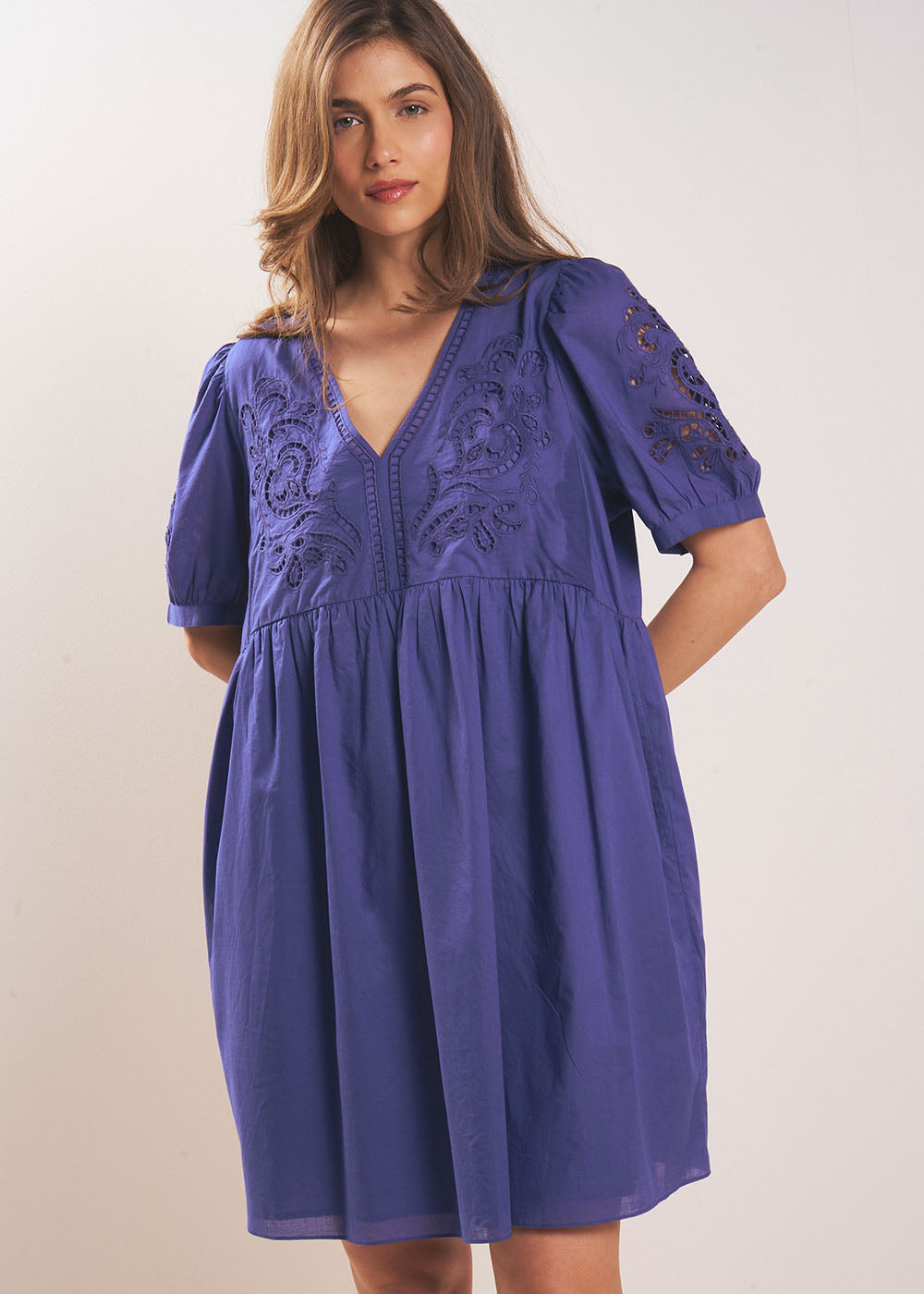 ROCMANA Short embroidered cotton dress - 2 - Sud Express - Sud Express