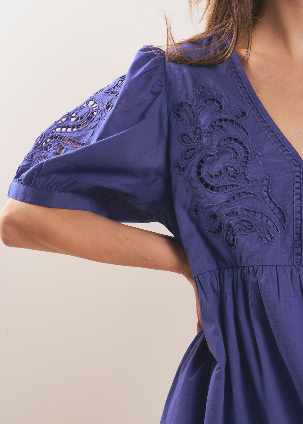 ROCMANA Short embroidered cotton dress - 4 - Sud Express - Sud Express