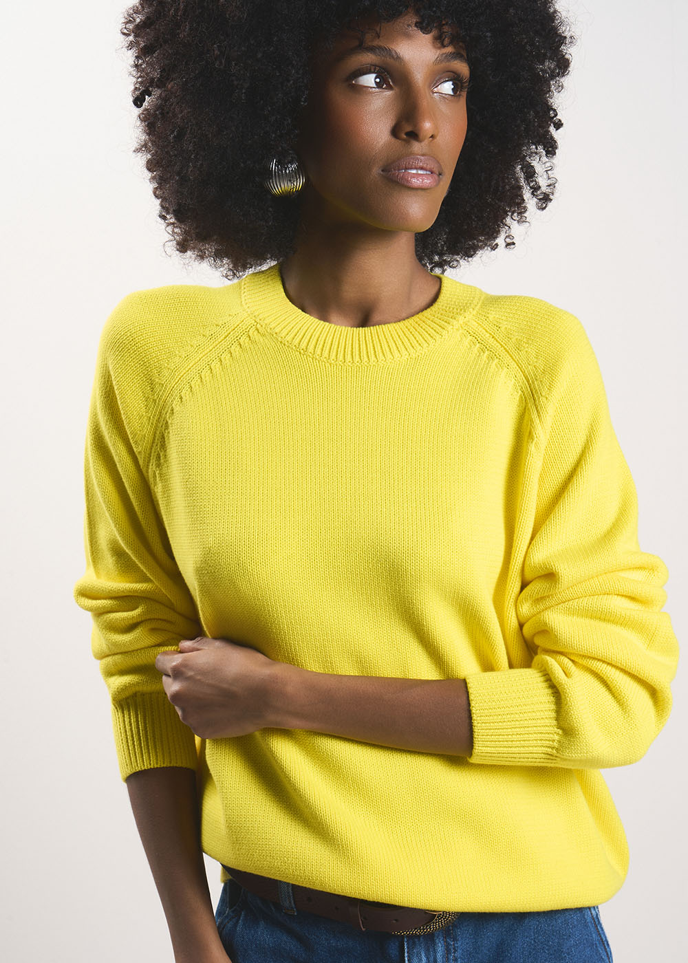 MOUNIALOU Round neck cotton jumper - 1 - Sud Express - Sud Express