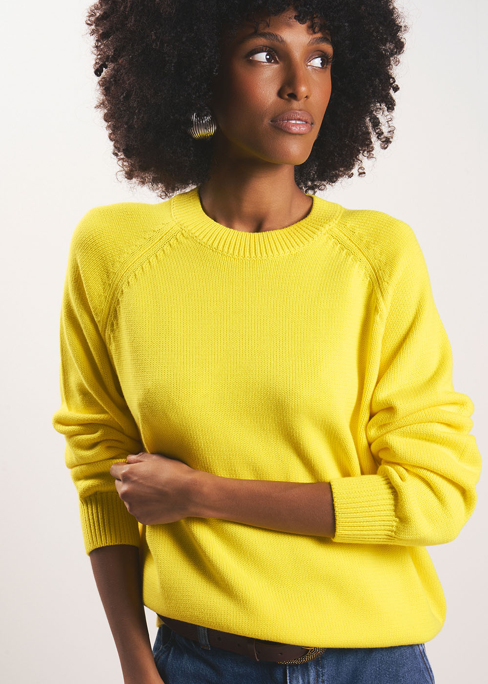 MOUNIALOU Round neck cotton jumper - 1 - Sud Express - Sud Express