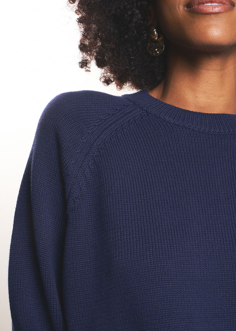 MOUNIALOU Round neck cotton jumper - 2 - Sud Express - Sud Express