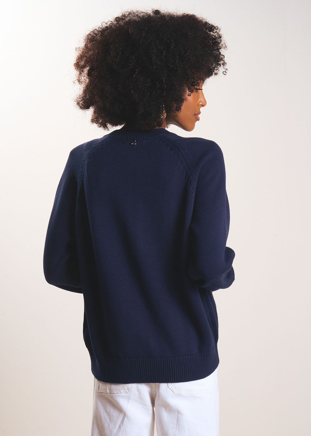 MOUNIALOU Round neck cotton jumper - 3 - Sud Express - Sud Express