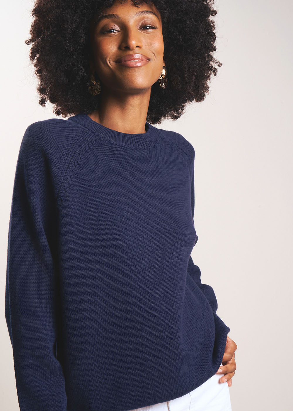 Round neck cotton jumper - Sud Express - 5 - Sud Express