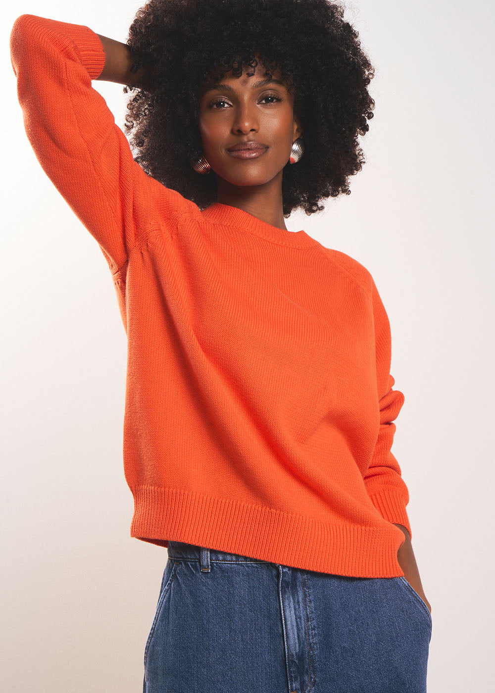 Round neck cotton jumper - Sud Express - 6 - Sud Express
