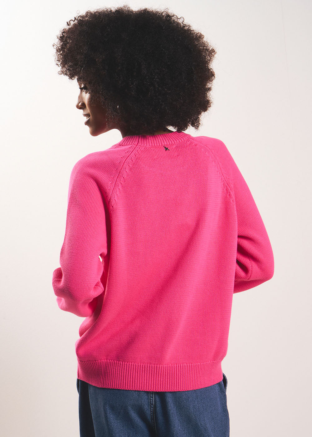 MOUNIALOU Round neck cotton jumper - 3 - Sud Express - Sud Express