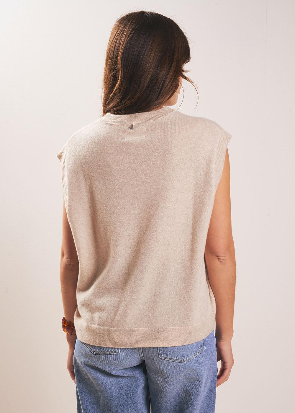 MARTANE Sleeveless cashmere jumper - 3 - Sud Express - Sud Express
