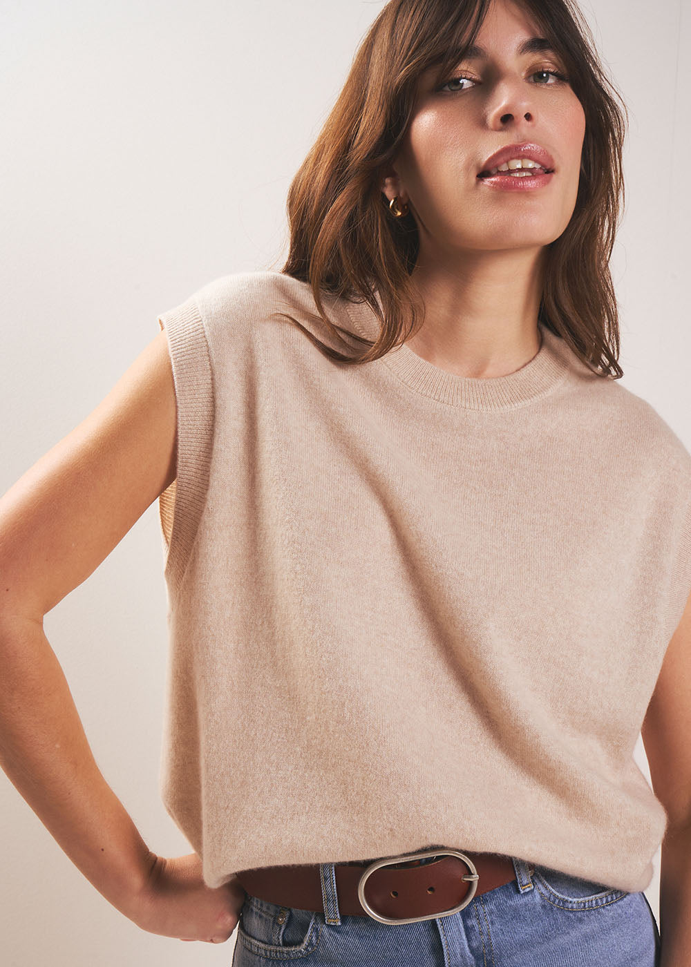 MARTANE Sleeveless cashmere jumper - 4 - Sud Express - Sud Express