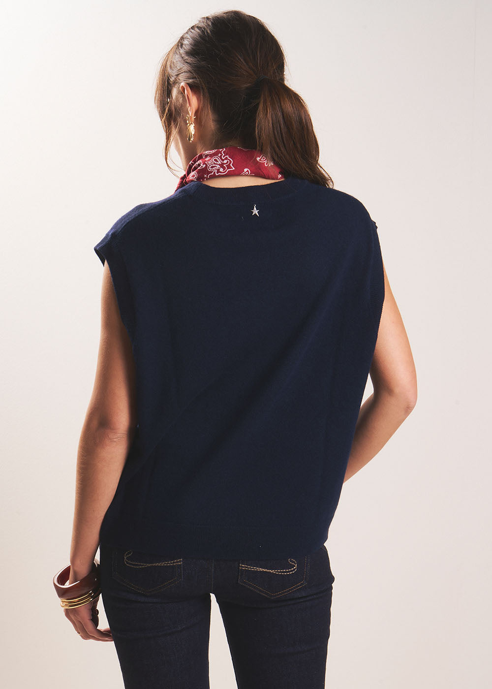 MARTANE Sleeveless cashmere jumper - 3 - Sud Express - Sud Express