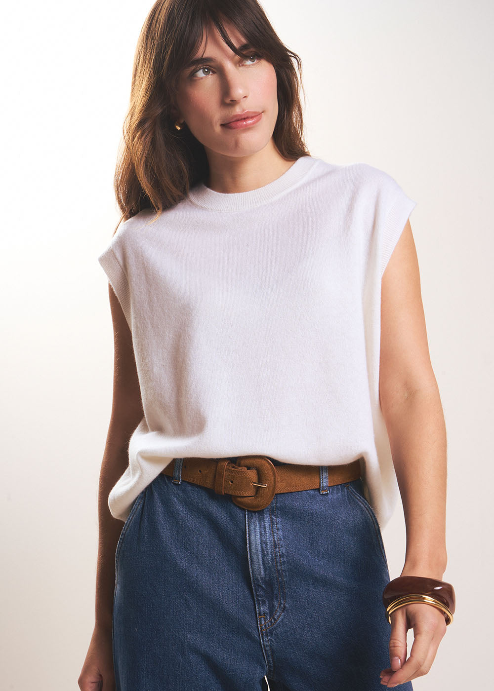 MARTANE Sleeveless cashmere jumper - 1 - Sud Express - Sud Express